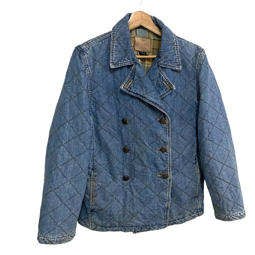 VINTAGE LAUREN BY RALPH LAUREN DENIM BUTTON JACKET | SZ:‎ L | NWOT - Picture 3 of 10